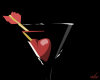 Vector graphic image by Mike Martinet of a heart skwered by an arrow inside a martini glass